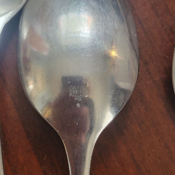 Dansk Design Finland IMQ Stainless Steel Spoons Set Of 3 - 2 Tablespoons & 1 Tea - Picture 4 of 4